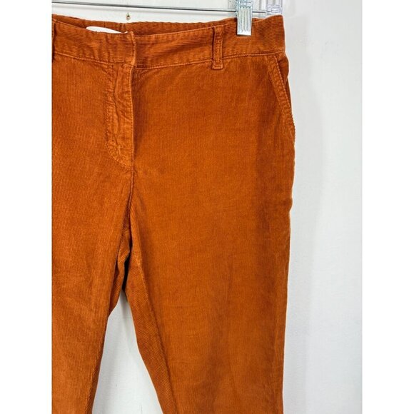 A.L.C Size 4 Javier Corduroy Pants Mid Rise Split Flare Leg Cotton Rust Brown - Picture 5 of 9